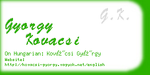 gyorgy kovacsi business card